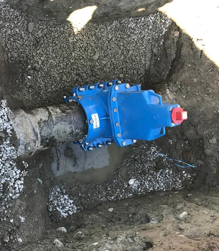 10" Valve insertion complete.