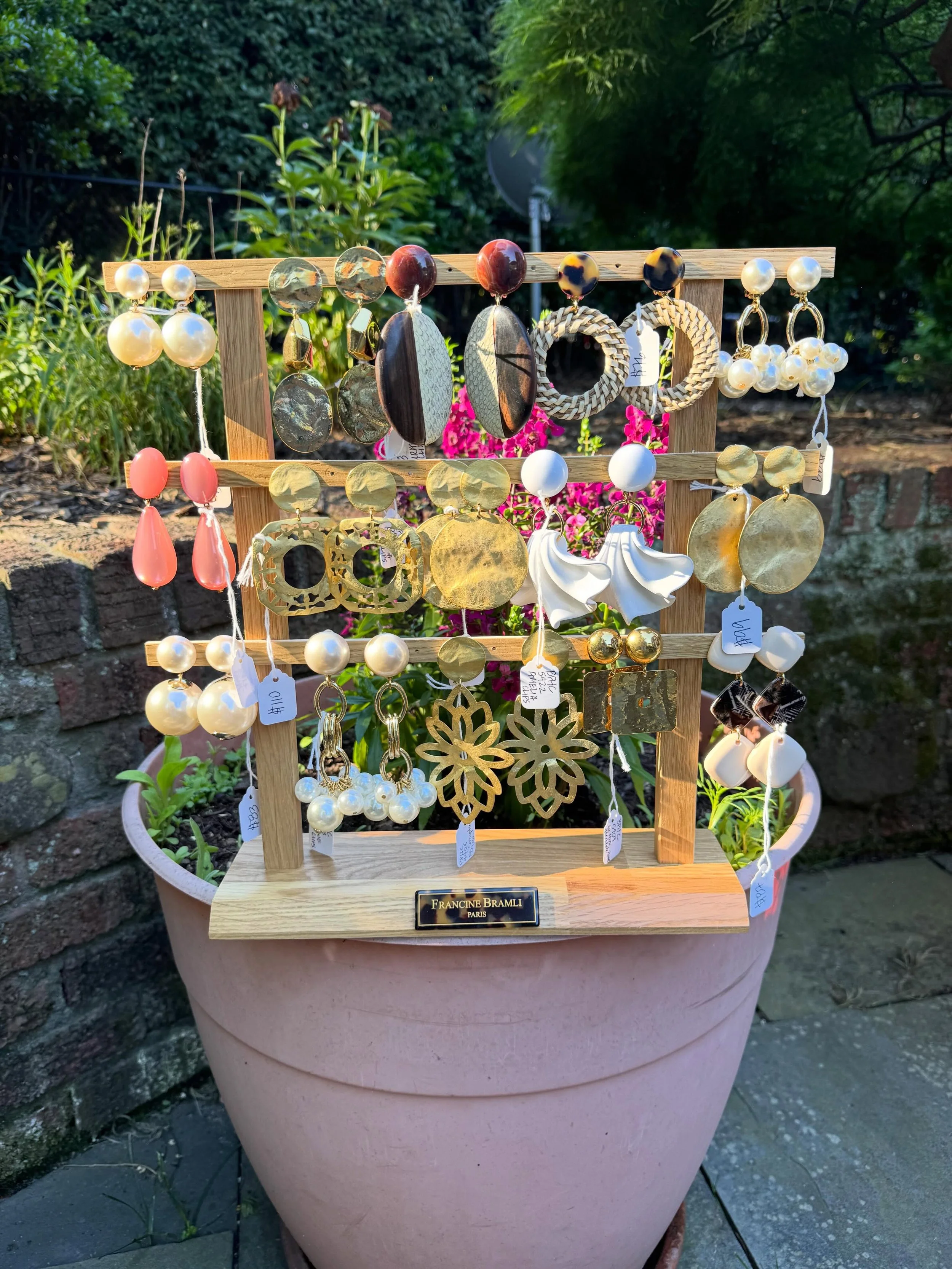 Here&rsquo;s a great new group of summertime earrings by Francine Bramli Paris. Check these out and lots of other great stuff down at Scotts this weekend Atlanta  Georgia South building. C3, 688 and 89 would love to see you! #frenchfashion jewelry #m