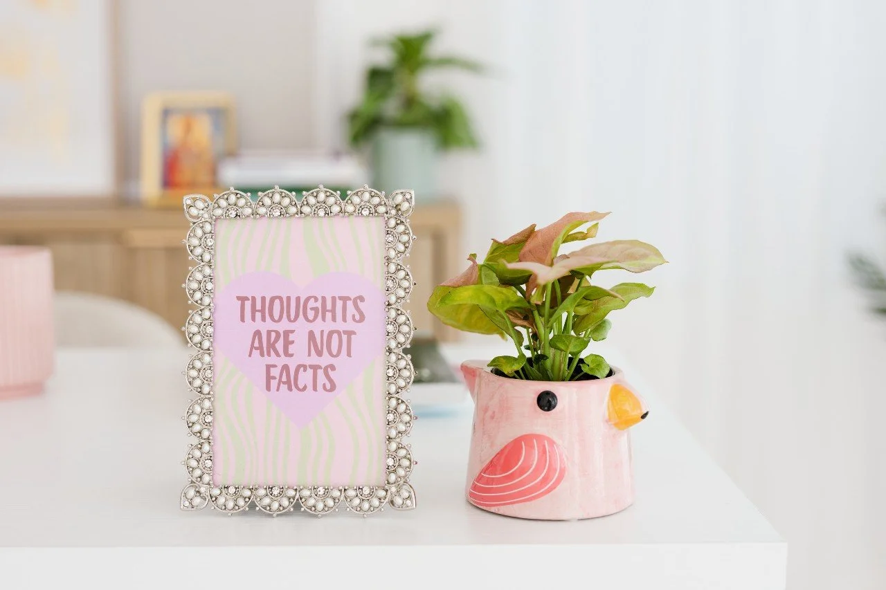 sign "thoughts are not facts"
