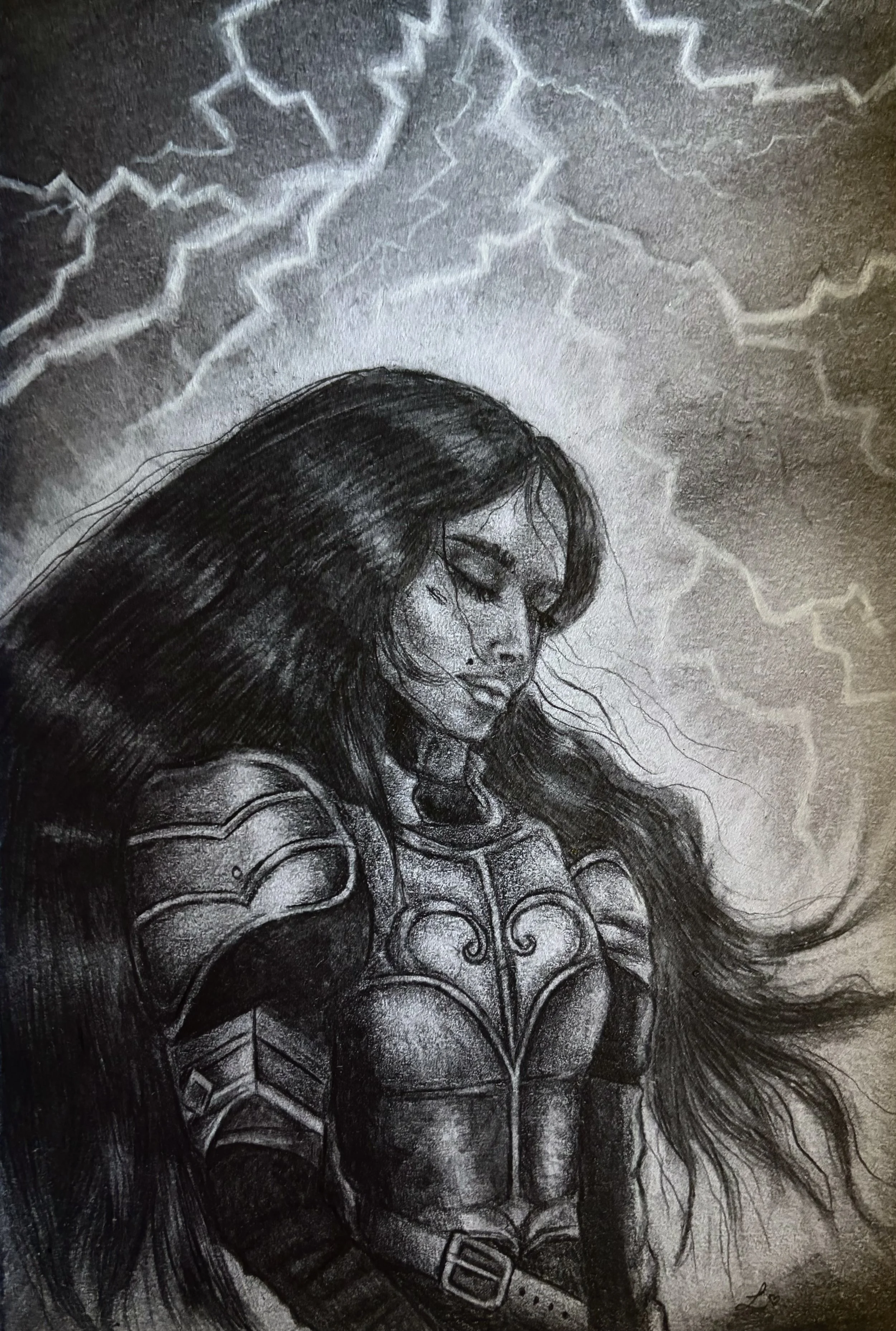 "Hermit" - graphite and charcoal (2025)