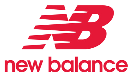 New Balance logo with red stylized 'NB' and the text 'new balance' underneath.