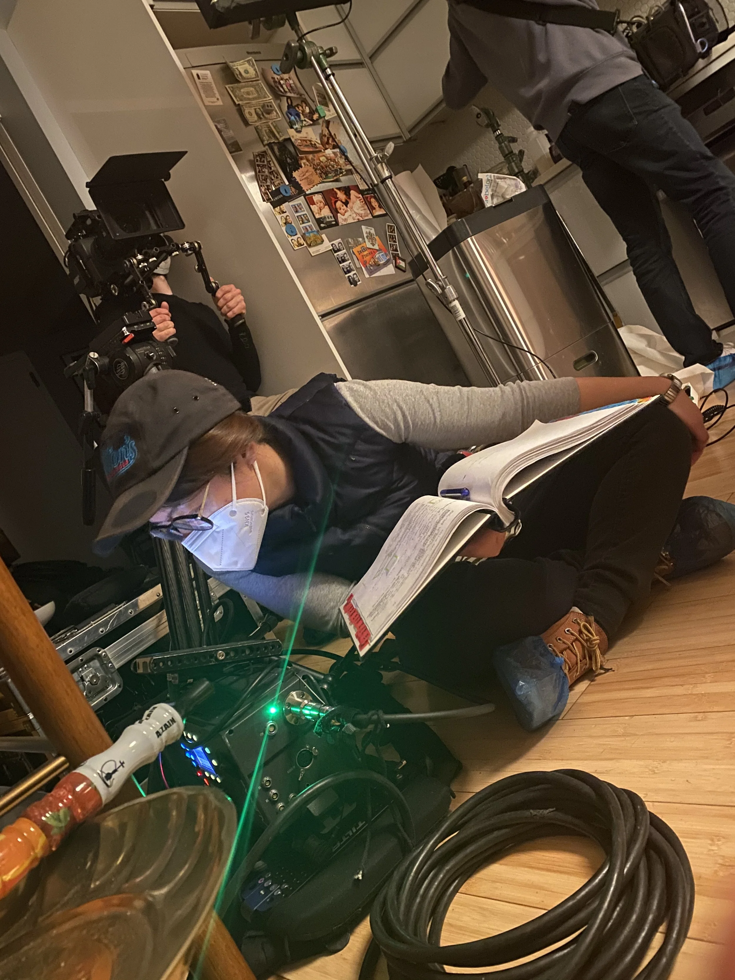 Cinder Chou on the set of Artist Unknown
