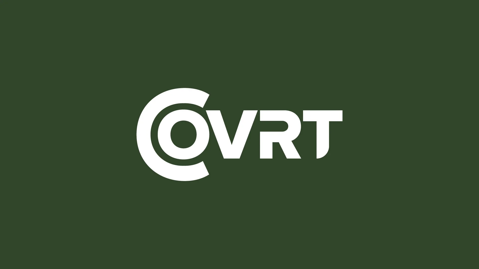 Logo with the word 'QVRT' in white text on a dark green background.
