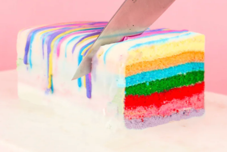 Rainbow Seven Layer Cake