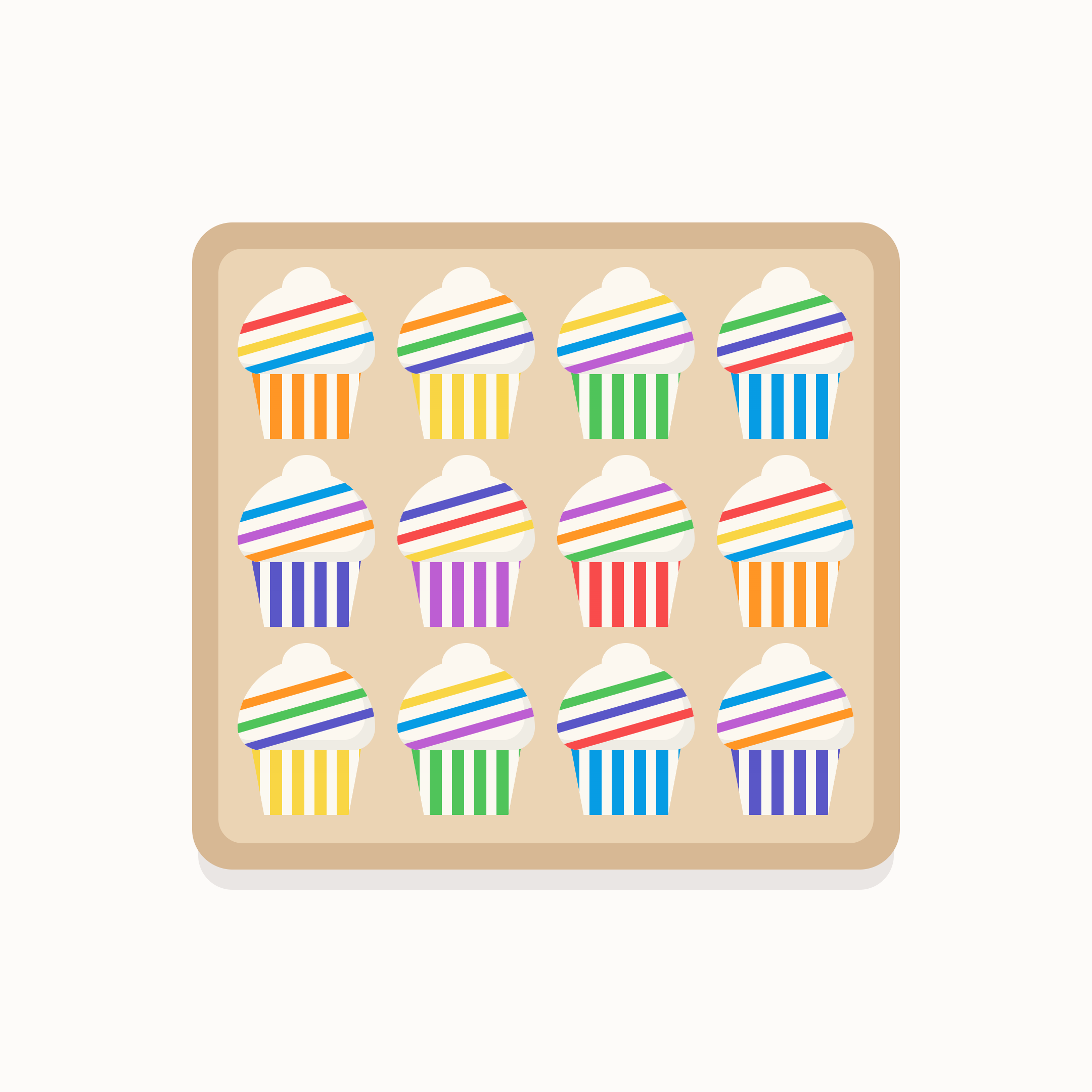 Mini Drizzle Rainbow Cupcakes (pack of 12)