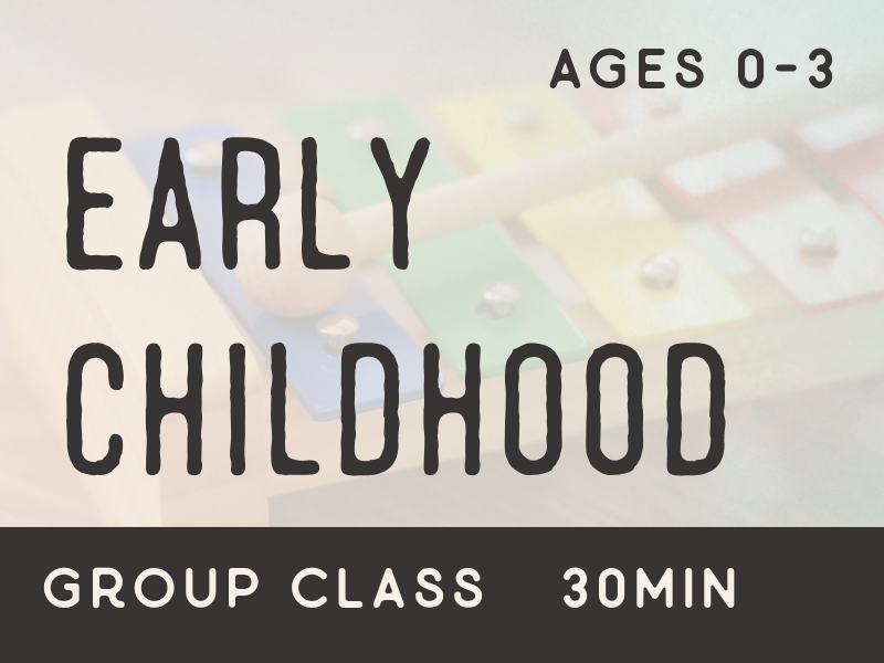 Promotional poster for early childhood education, suitable for ages 0-3, advertising a 30-minute group class.