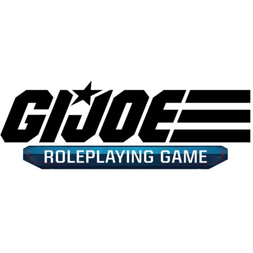G.I. Joe Roleplaying Game logo with black and blue text and design elements.