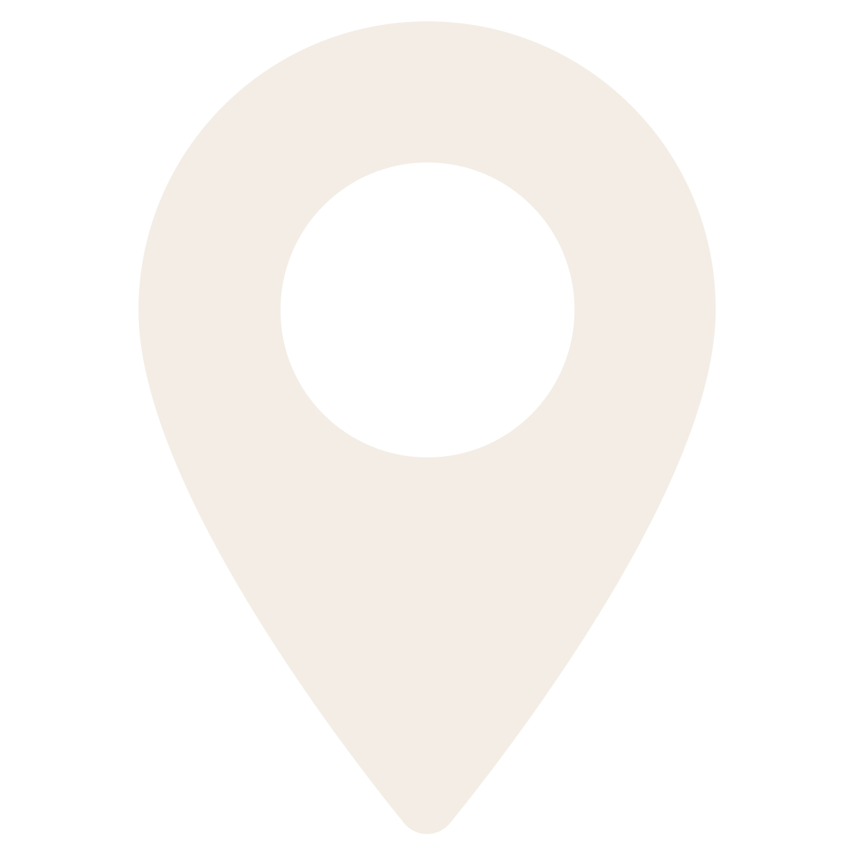 Map location pin icon with a black circle in the center and a white teardrop-shaped outline.