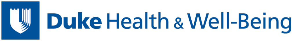 Duke Health & Well-Being logo with blue shield emblem and text