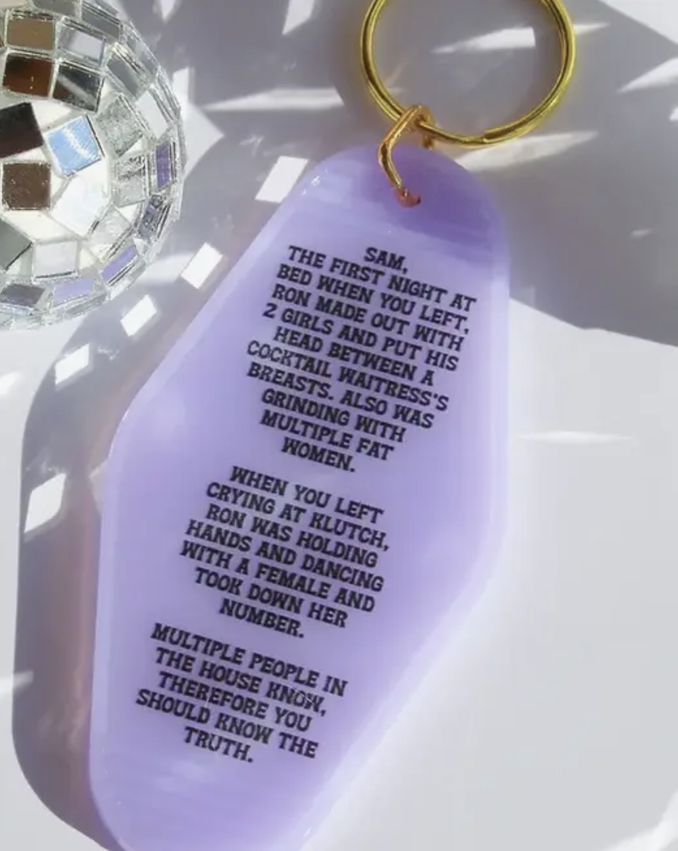 The Note - Motel Style Keychain