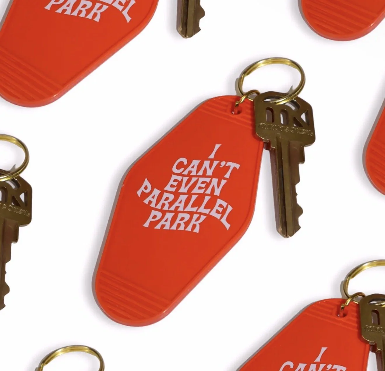 I Can't Even Parallel Park Motel Style Keychain