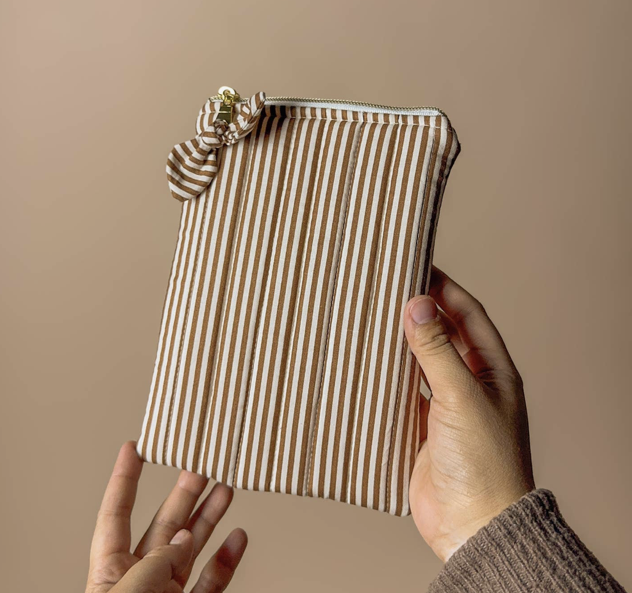 Handmade E-Reader Cover - Brown Stripe