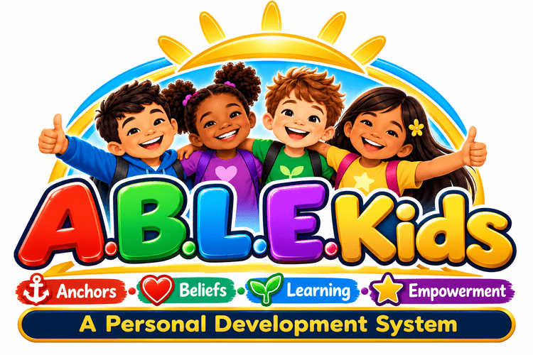 A.B.L.E. Kids logo: Anchors, Beliefs, Learning, Empowerment, a personal development system