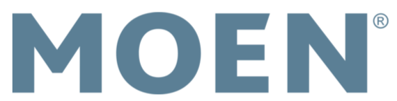 The Moen logo with the word 'MOEN' in blue capital letters.