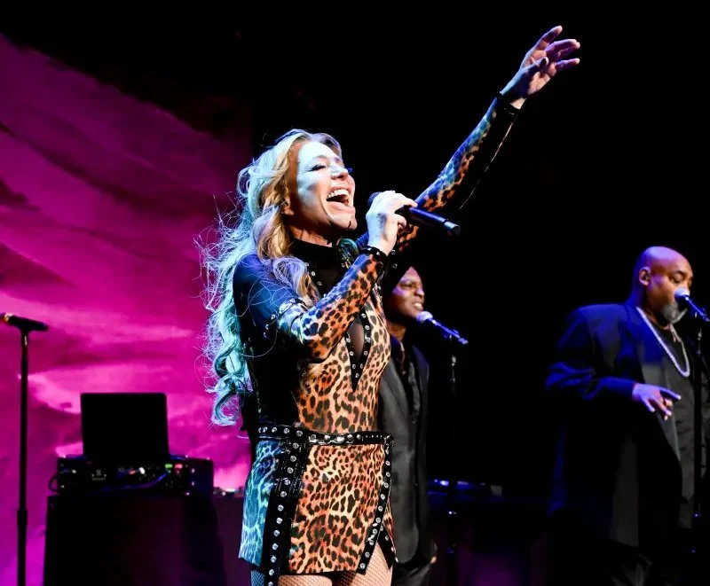 Denise Rich and Deborah Cox honor Clive Davis at Angel B