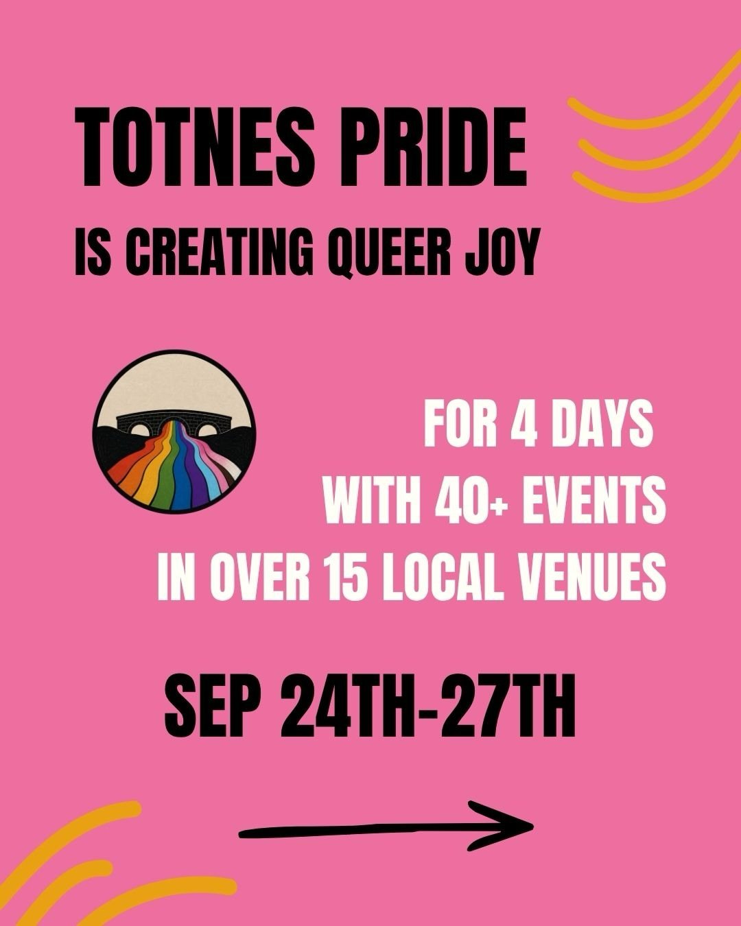 WE NEED YOU! Yes, you!
Not long now before we can share our incredible programme! Our 4 day pride fest has been made lovingly to include something for EVERYONE.
Totnes Pride is open to ALL - and we need lots of hands to bring this queer joy to our sp