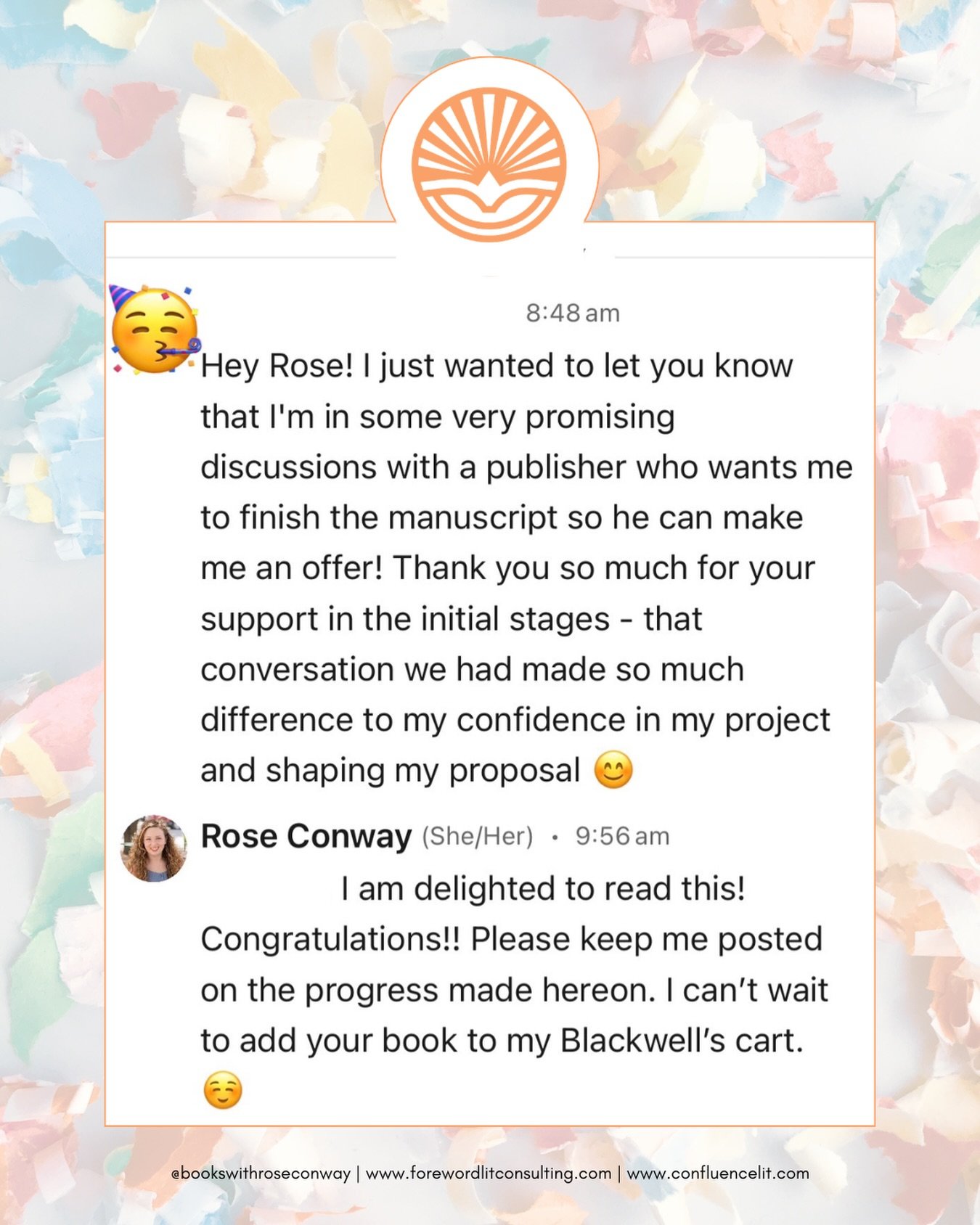 A screenshot&rsquo;s worth a thousand words these days, so here&rsquo;s my latest of the greatest 🤳 This British author and I met for one hour in November 2025. 

She came with curiosity and a drive to publish with the best for her particular nonfic