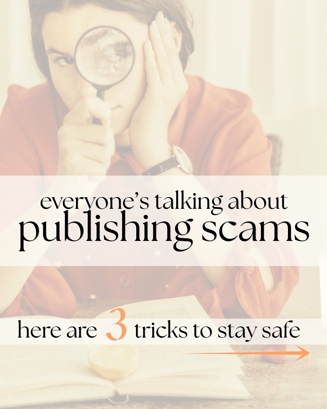 One thing about me: I love a good investigation 🕵🏻&zwj;♀️

And with increasing reports of publishing scams hitting author inboxes, it&rsquo;s important to stay alert. 

Here are three easy steps to identify fraudulent interest in your book. 

P.S. 
