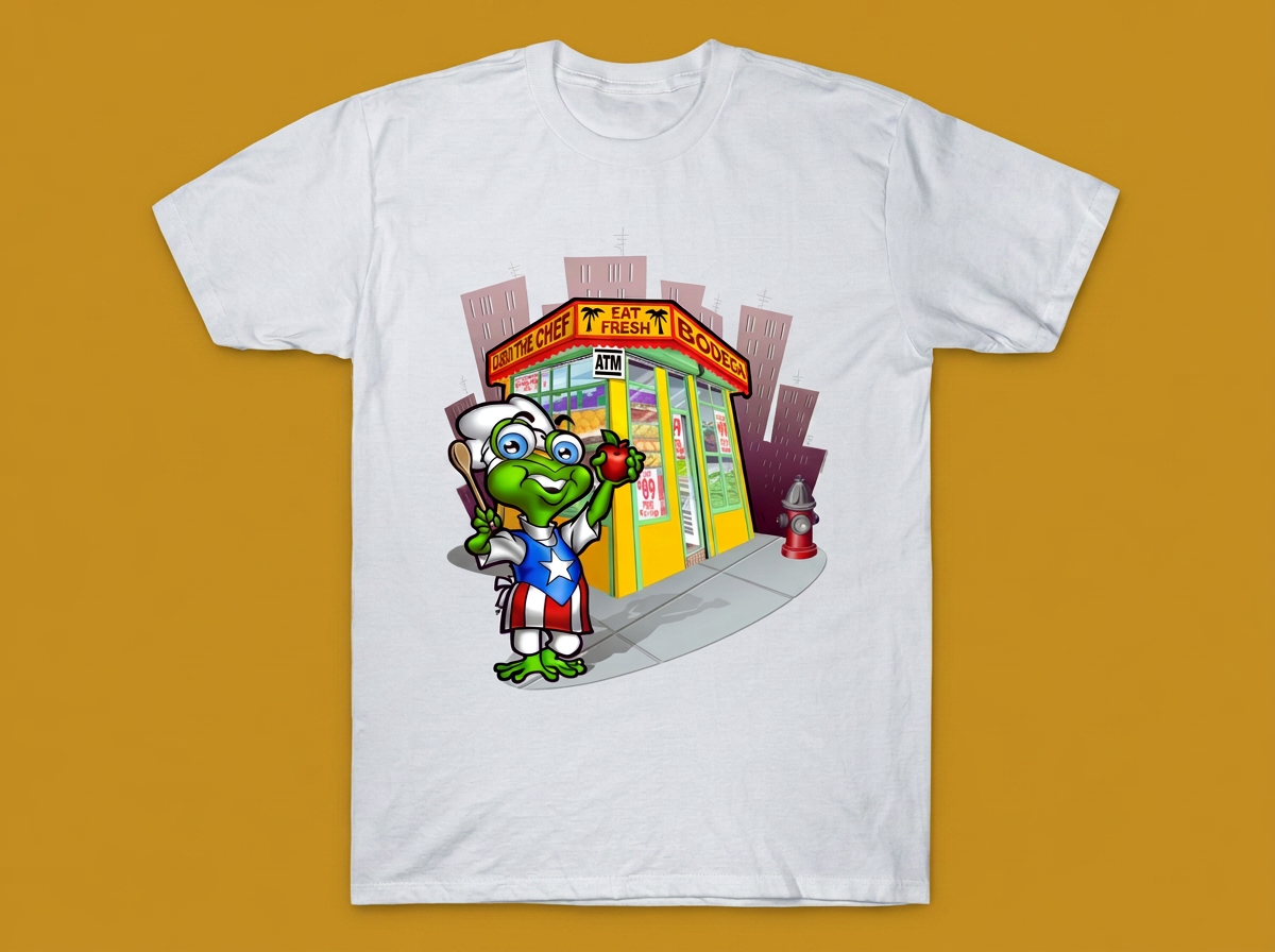 Coqui the Chef® shirts and keepsakes celebrating Puerto Rican culture, Bronx roots, and the brand’s culinary legacy.