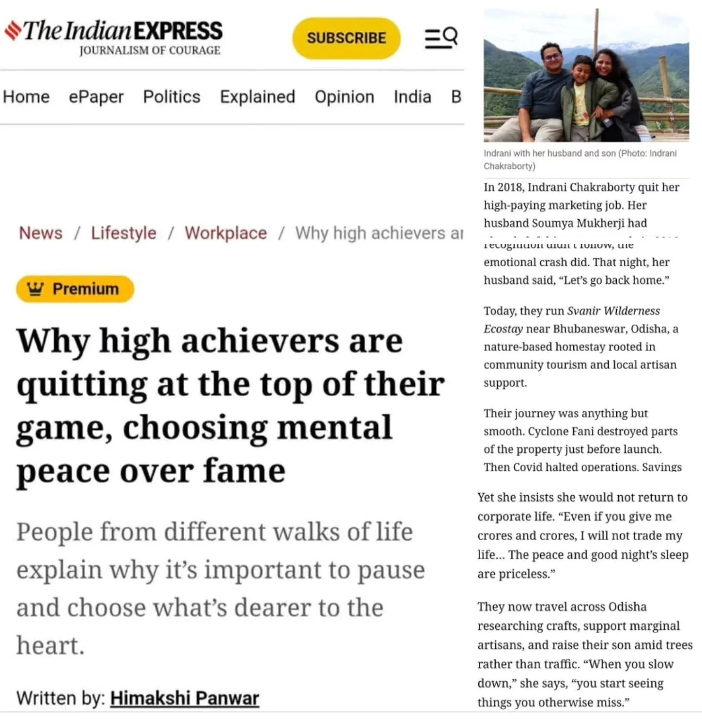 Thank you Himakshi Panwar and @indianexpress for the cutest feature about us.