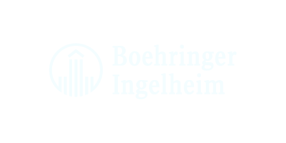Boehringer Ingelheim logo with text and symbol on a black background.