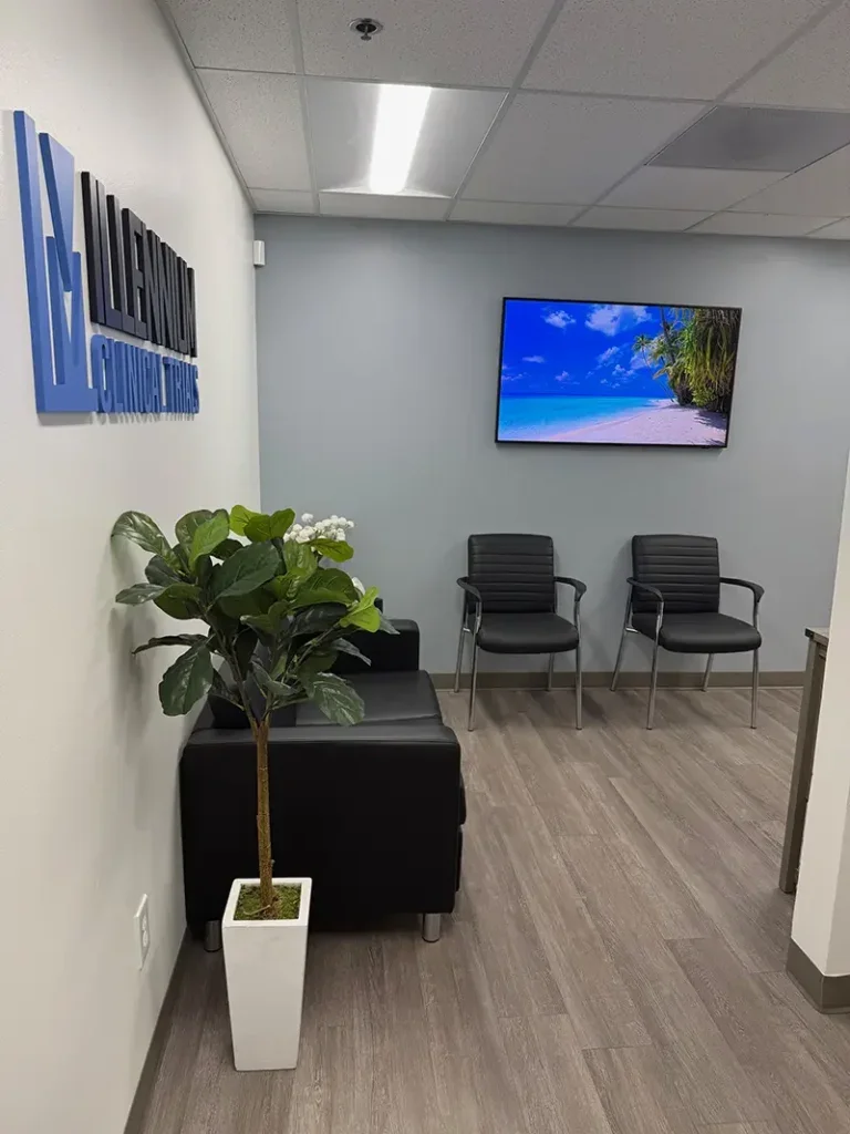 Millennium Clinical Research waiting room.