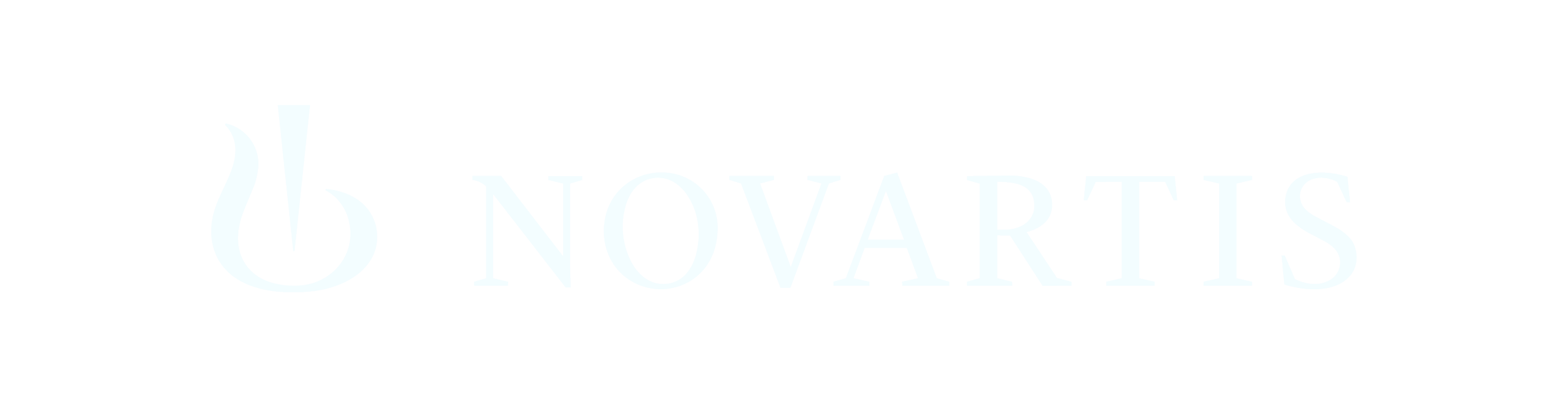 Novartis logo with black background, white text, and a stylized letter N.