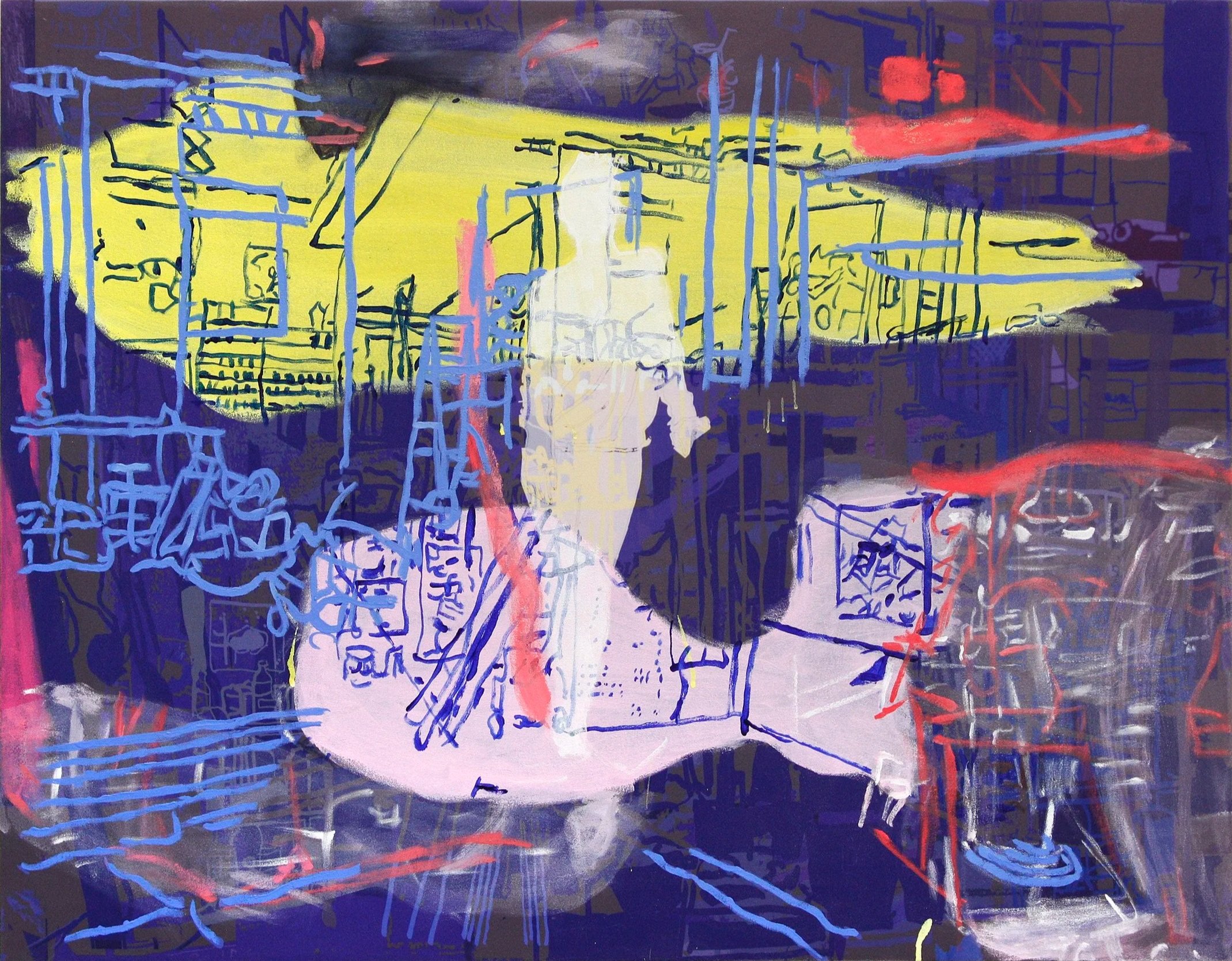 Crystalized, 2020 | Acrylic and inkjet on canvas | 28 in x 36 in.