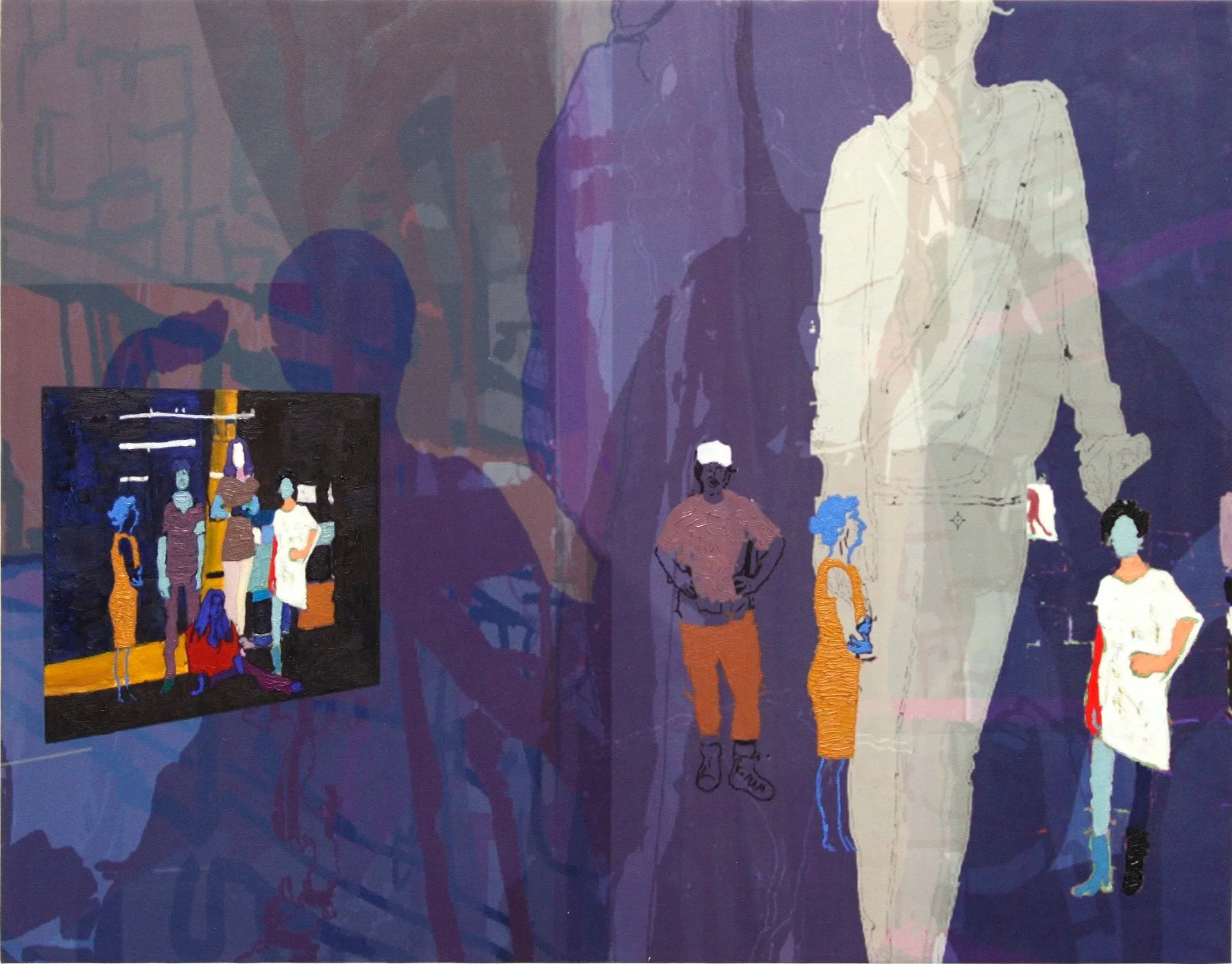 Telling the Same Story, 2020 | Oil and inkjet on canvas | 28 in x 36 in