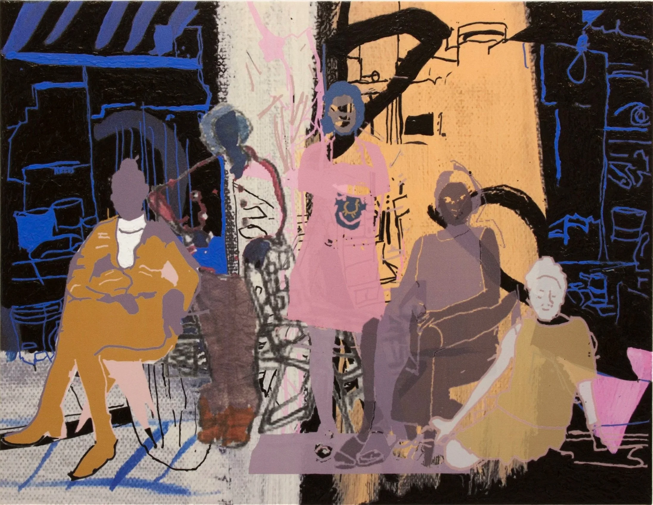 Untitled, 2020 | Acrylic and inkjet on canvas | 28 x 36 in.