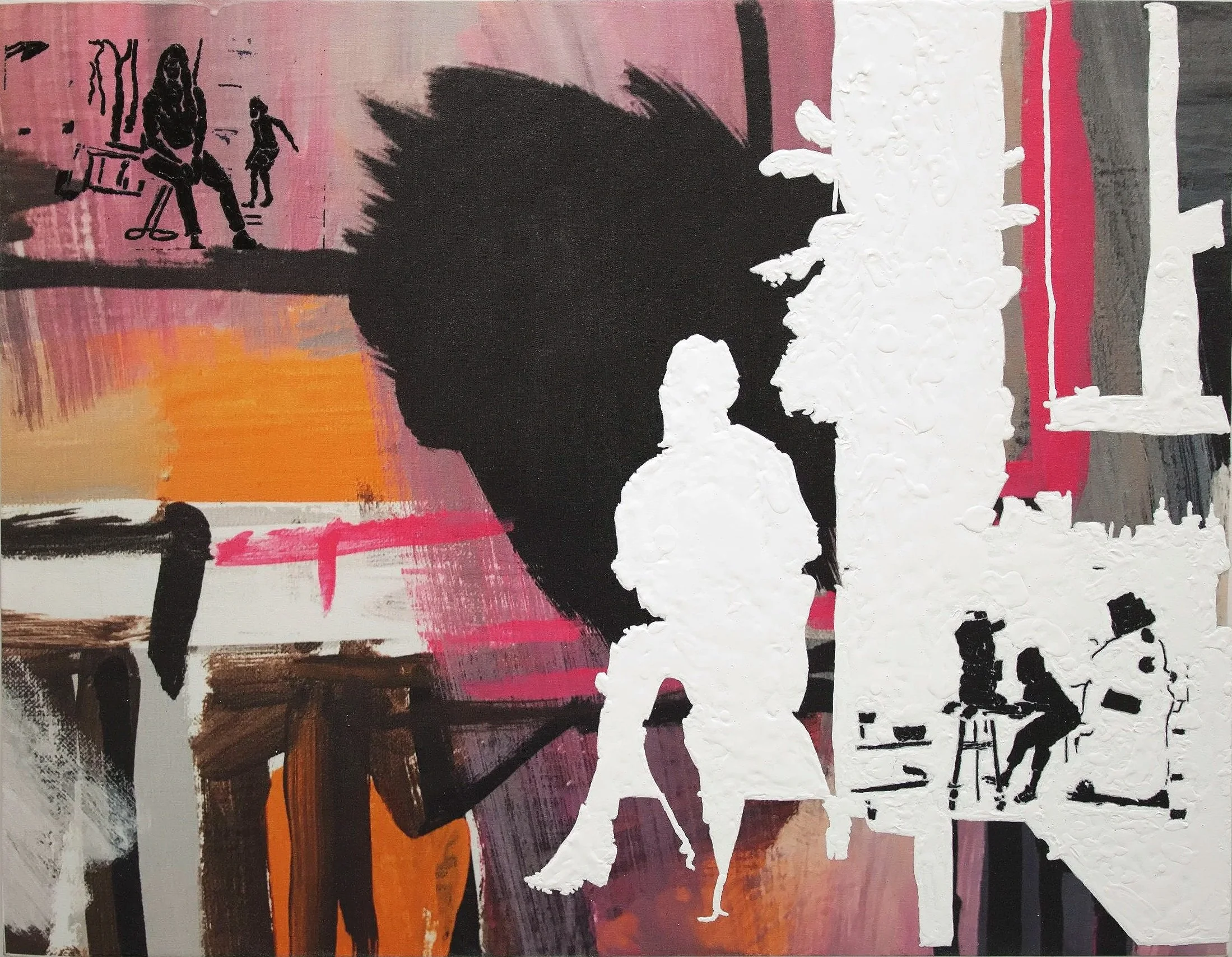 Untitled, 2020 | Acrylic and inkjet on canvas | 28 x 36 in.
