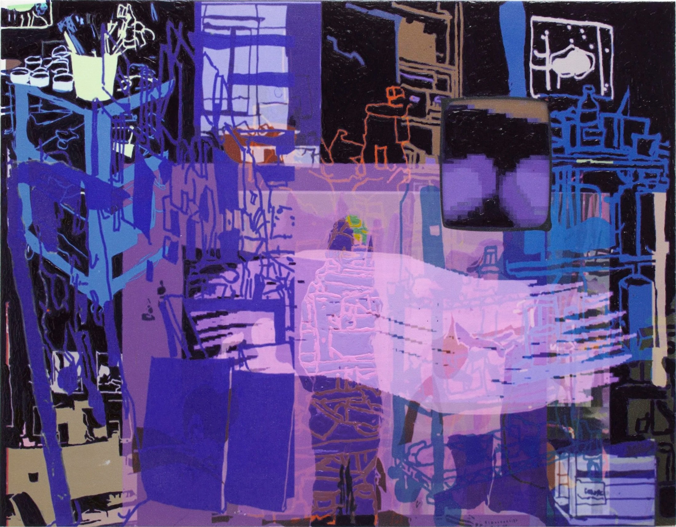 Untitled, 2020 | Acrylic and inkjet on canvas | 28 x 36 in.