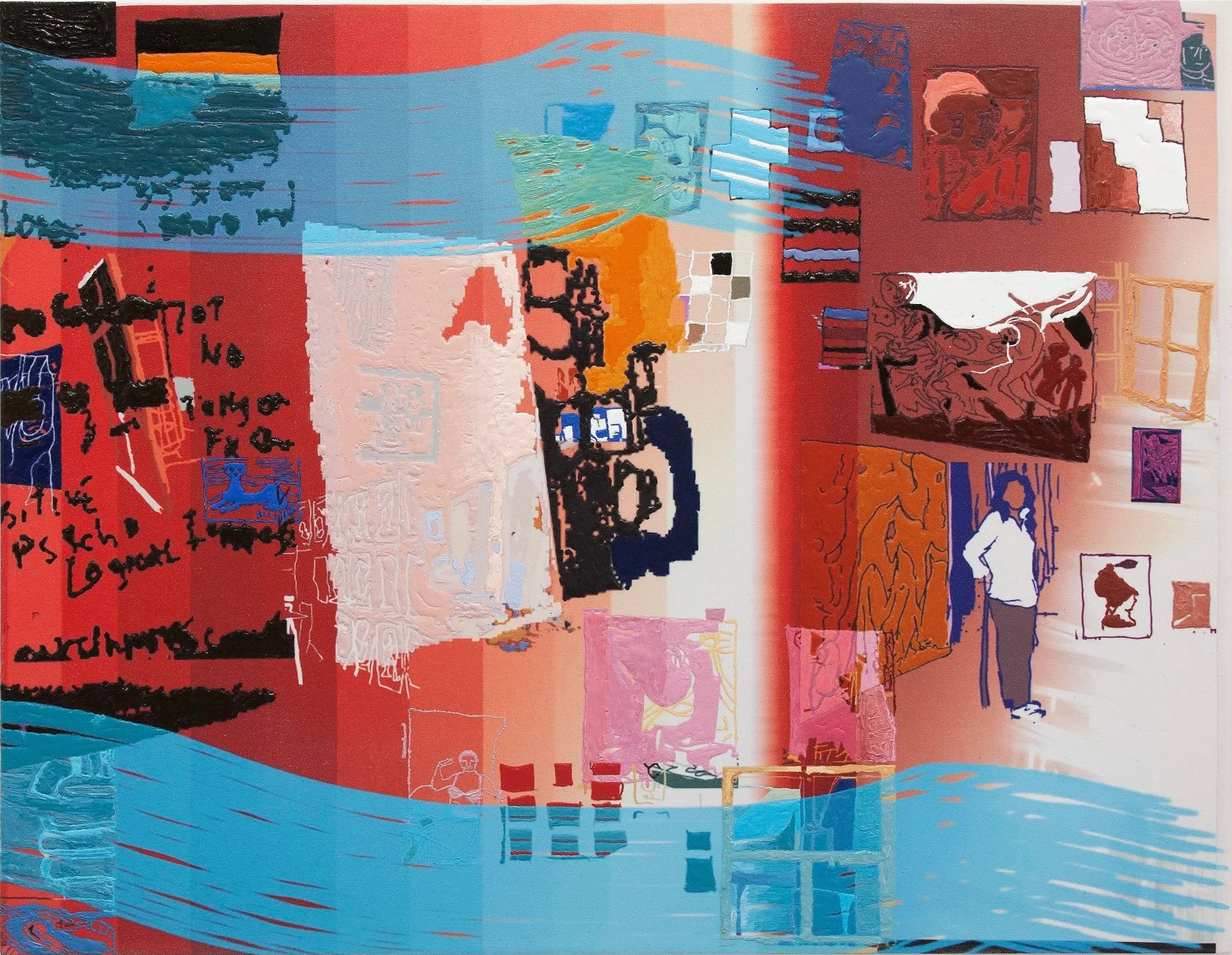 Untitled, 2020 | Acrylic and inkjet on canvas | 28 x 36 in.