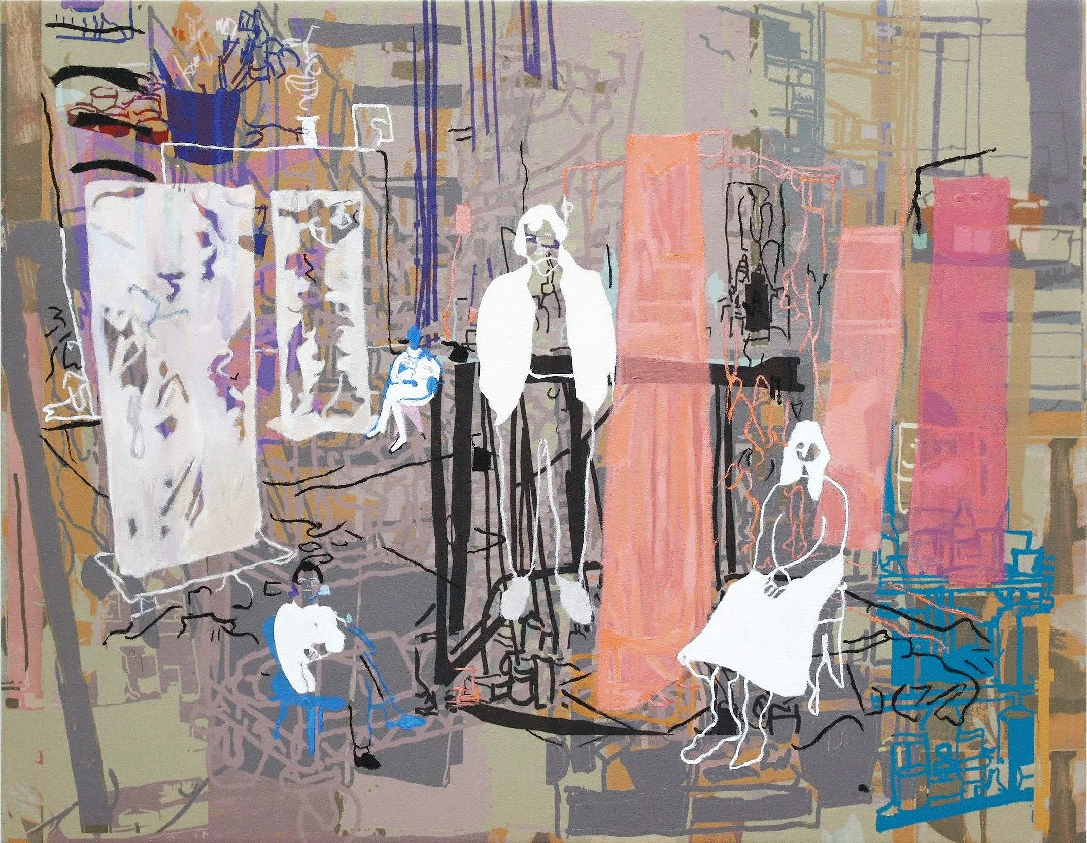 Untitled, 2020 | Acrylic and inkjet on canvas | 28 x 36 in.