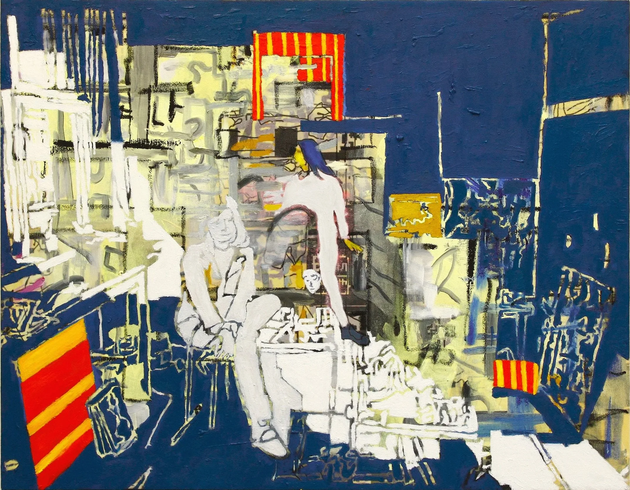 Untitled, 2020 | Oil and inkjet on canvas | 28 x 36 in.