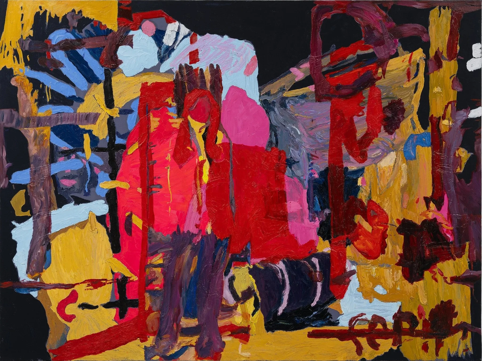 Information Bubbles, 2024 | Oil and Flashe on canvas | 54 x 72 in.