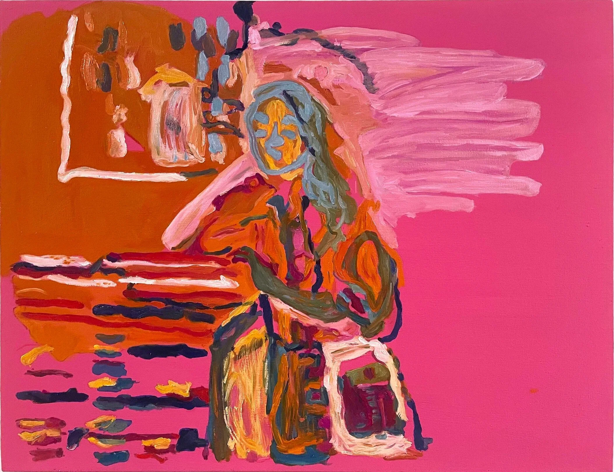Insecure Justice, 2024 | Oil and Flashe on canvas | 28 x 36 in.