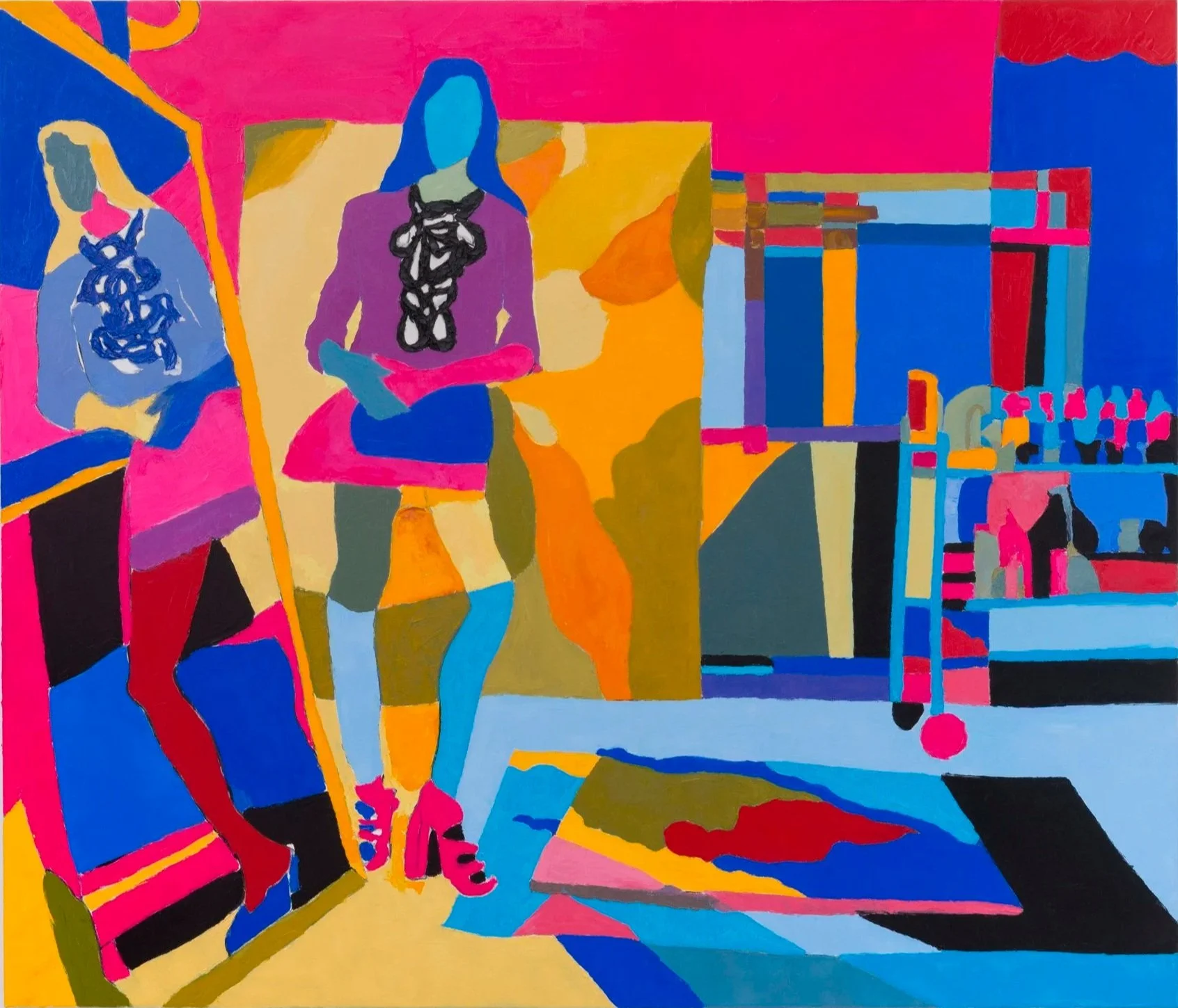 Tauba in Her Studio, 2014–2016 | Oil on canvas | 65 in x 76 in.
