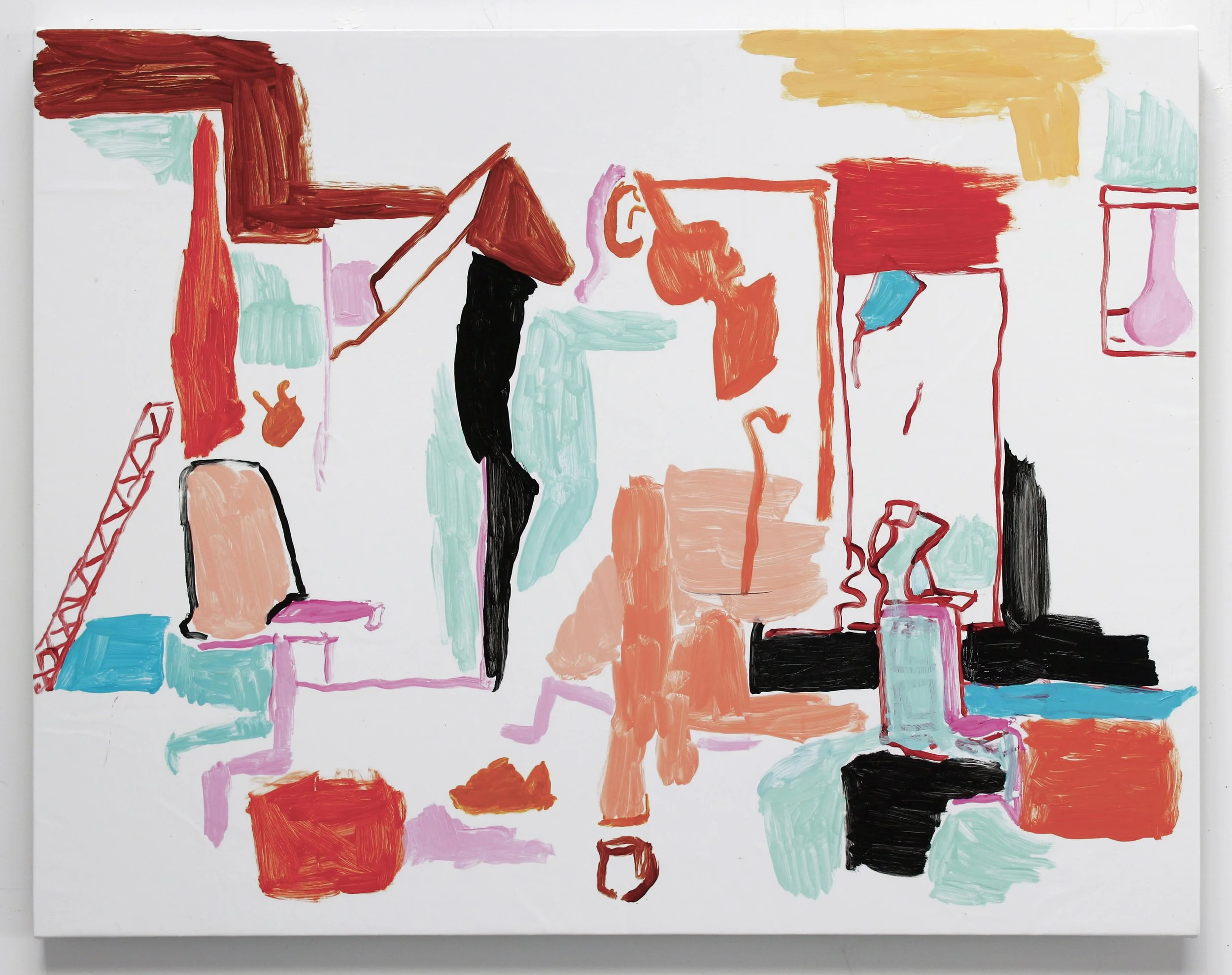 Sara in Her Studio, 2019 | Acrylic on vinyl | 28 in x 36 in.