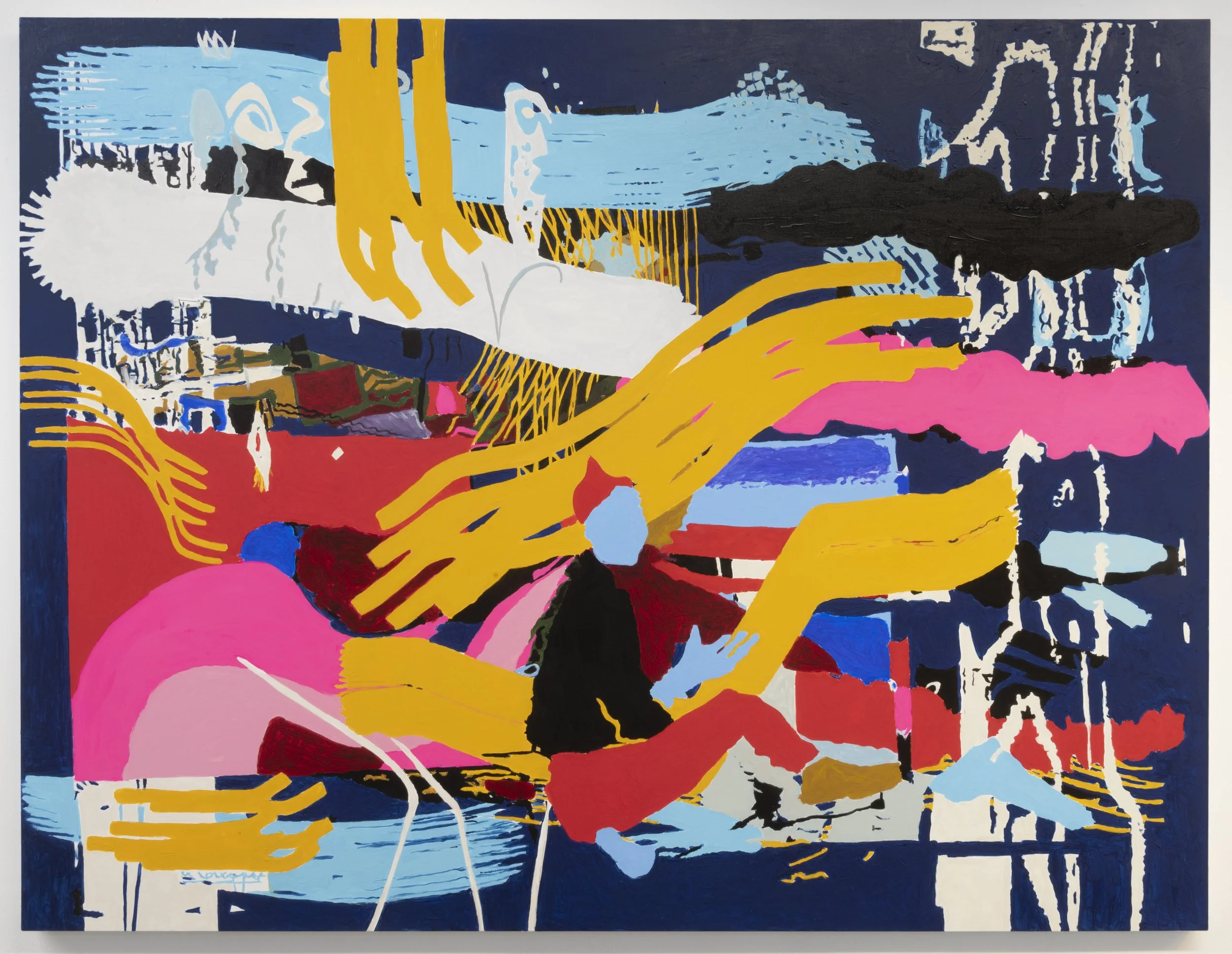 Tschabalala in Her Studio, 2019 | Acrylic on canvas | 54 in x 70 in.