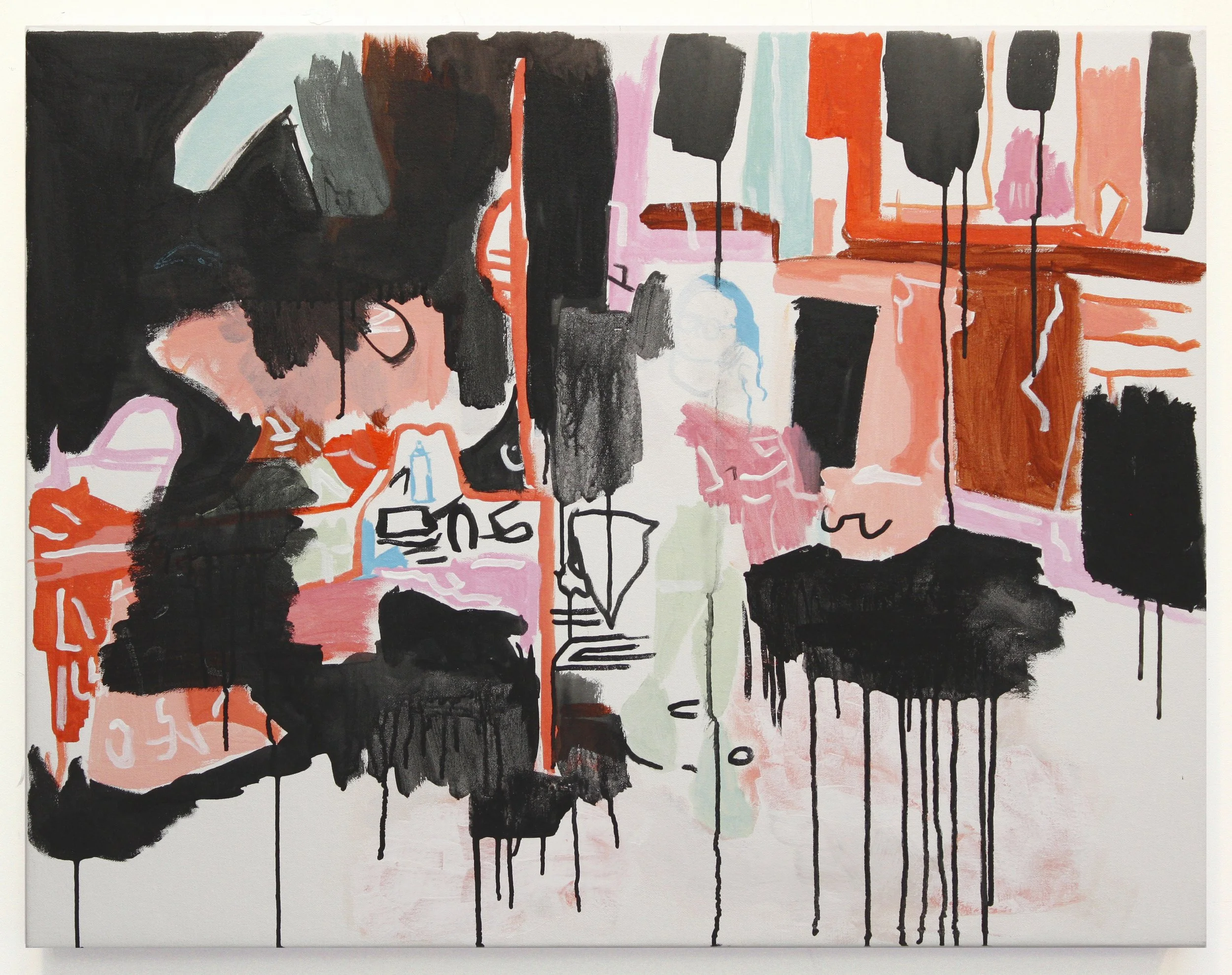 Charline in Her Studio 2, 2019 | Acrylic on canvas | 28 in x 36 in.