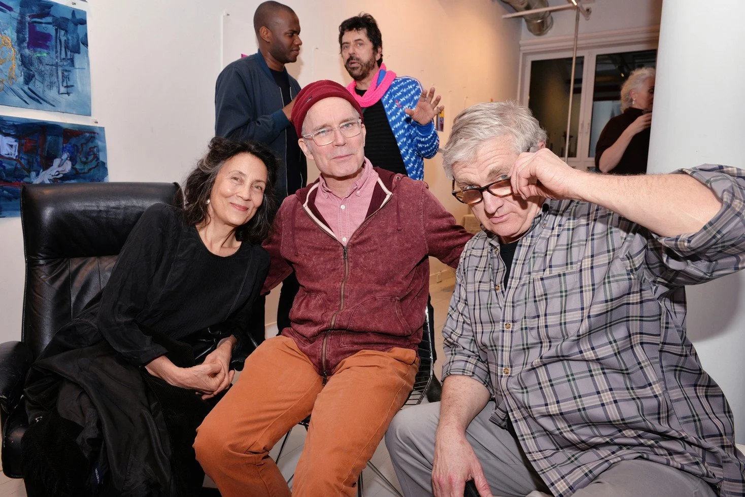 Front: Lisa Crafts, Charlie Ahearn, and Walter Robinson. Back: Kayode Ojo and Rainer Ganahl 