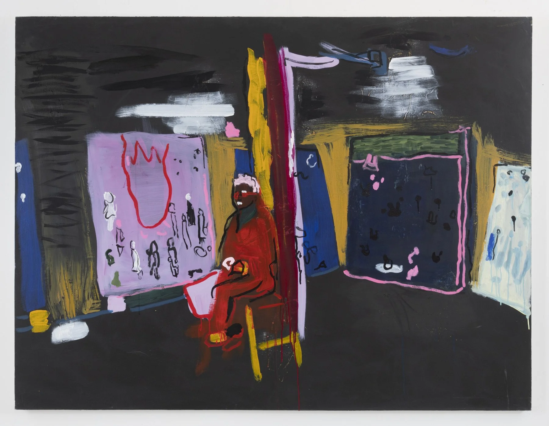 Katherine in Her Studio, 2018 | Acrylic on canvas | 54 in x 70 in.