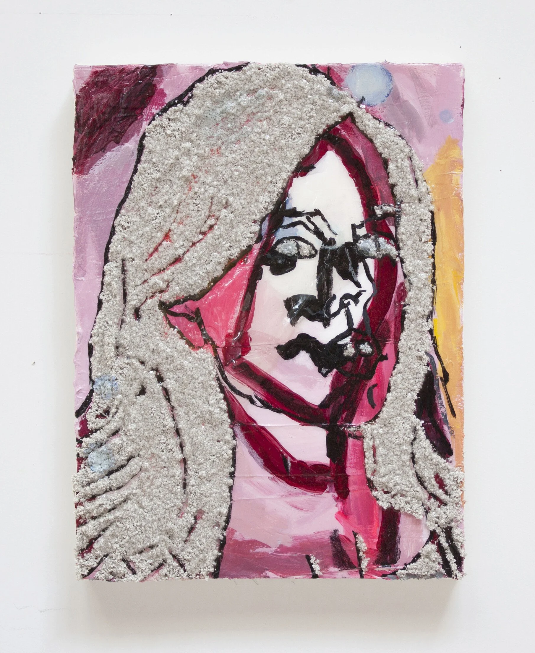 Composite Portrait 7, 2021 | Acrylic and pumice on canvas | 16 x 12 in