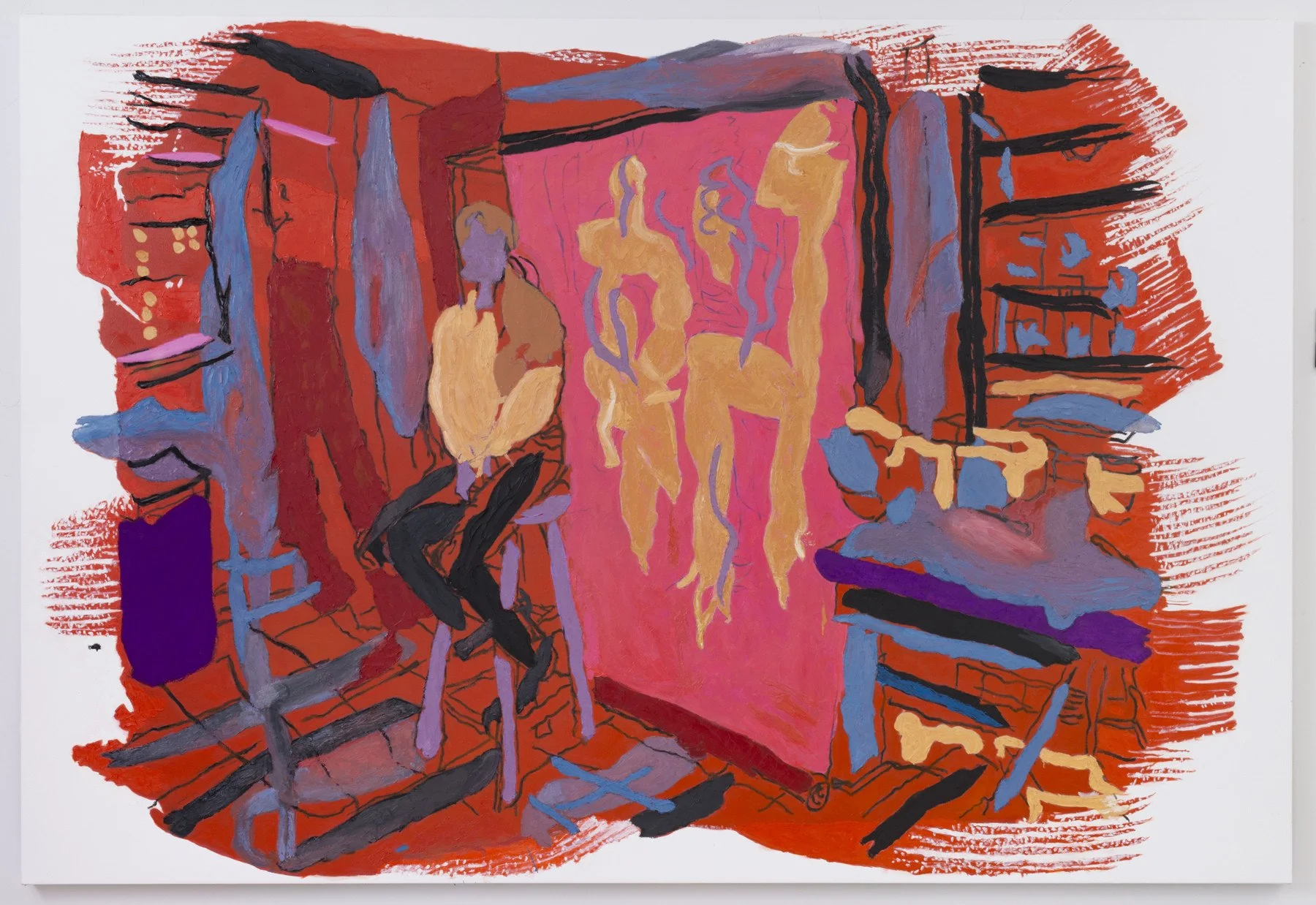 Emily in Her Studio, 2017 | Oil on canvas | 66 in x 97 in.