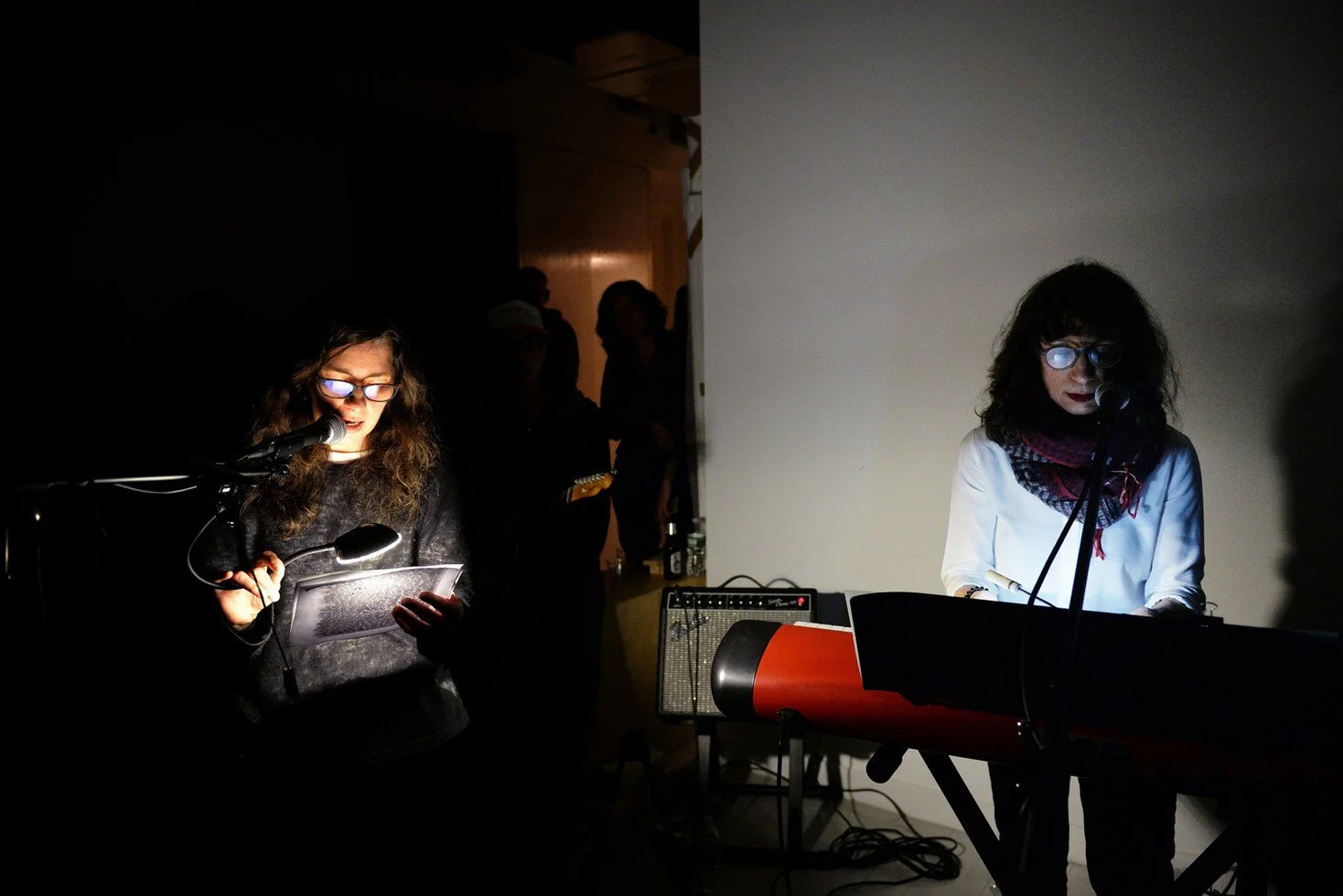 Karin Schneider and Aura Rosenberg performing "F"