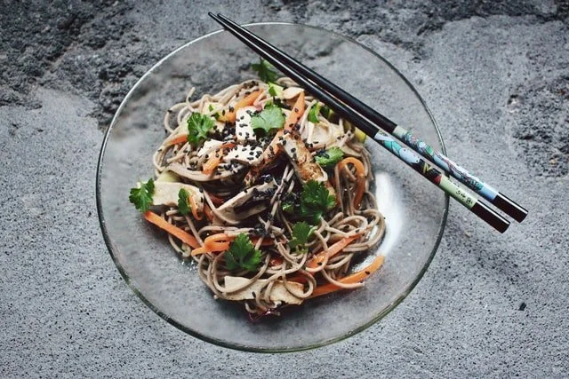 Soba Noodles &amp; Vegetables With Spring Onion Sauce Recipe