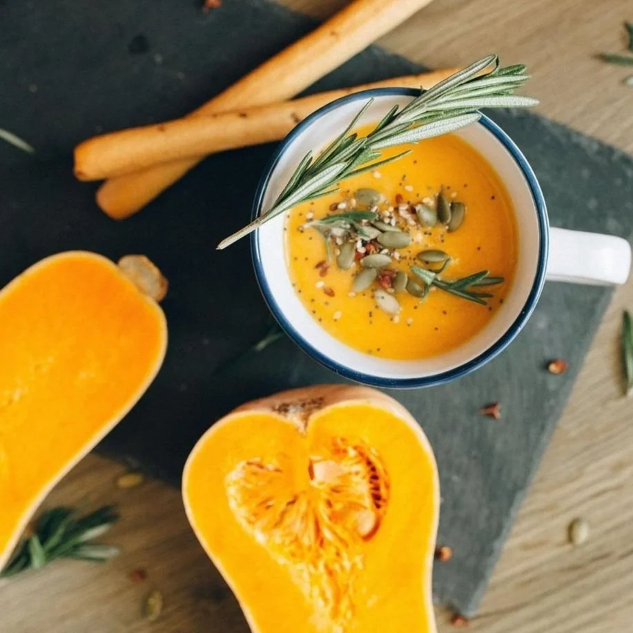 Winter Squash &amp; Parsnip Soup with Herbs Recipe