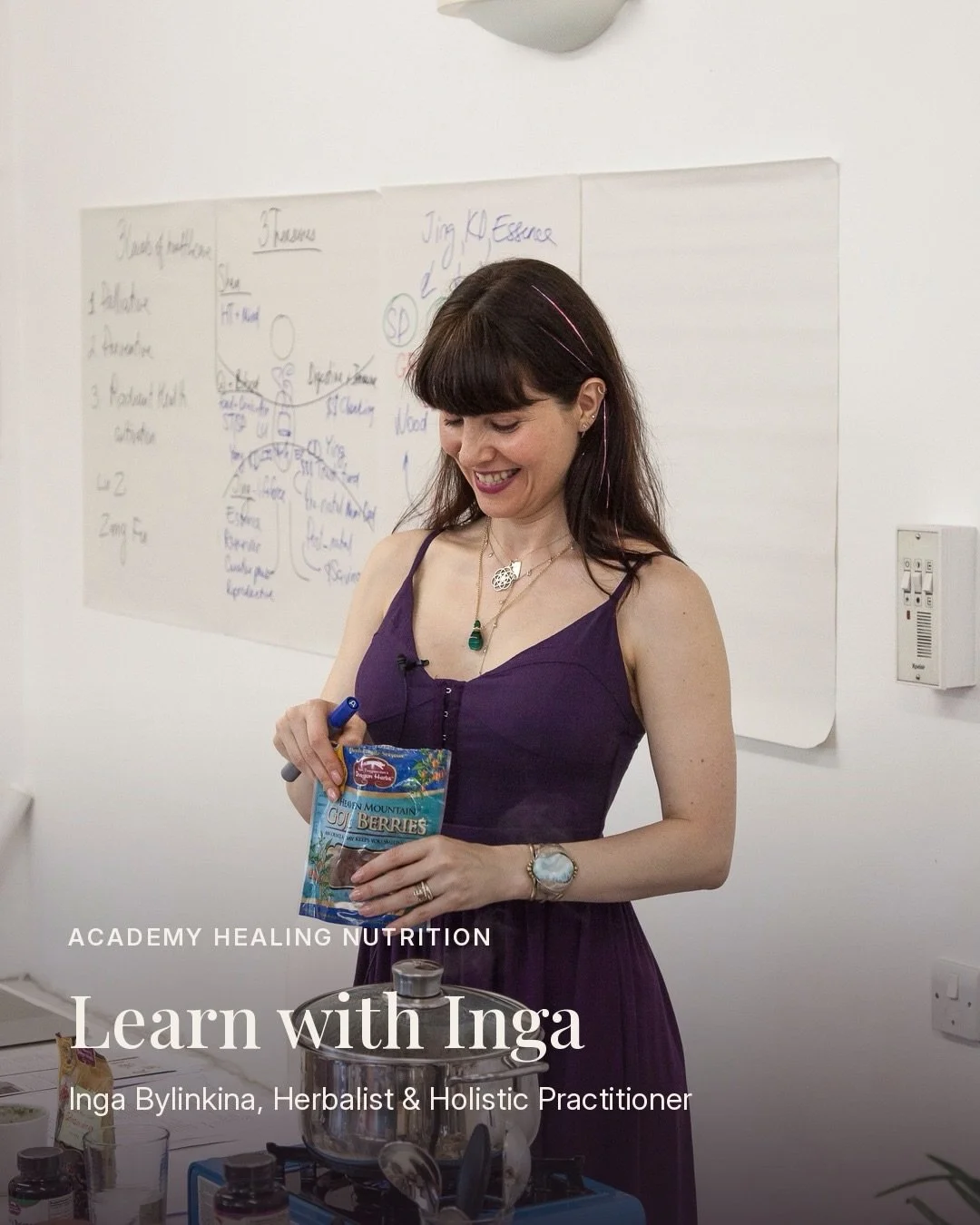 Meet Inga Bylinkina, herbalist, holistic practitioner, and an Academy mainstay since 2007.

Inga blends Chinese Medicine, Daoist practices, and Ayurveda to help students build a more conscious, empowered relationship with food and healing. At the Aca