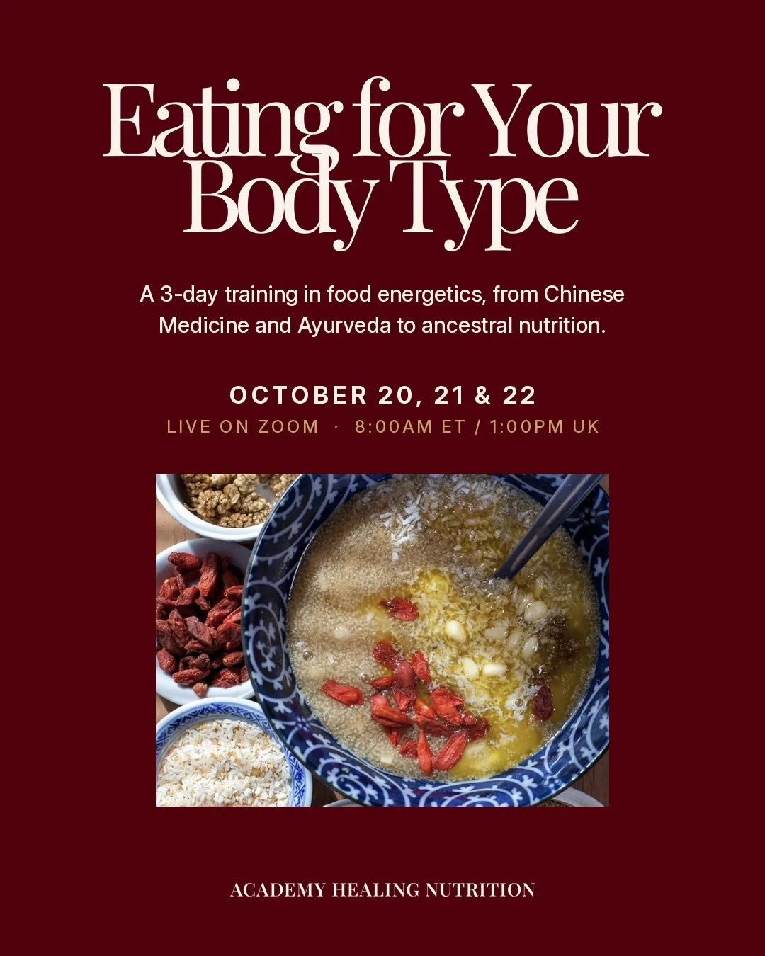 If you have ever followed &ldquo;good nutrition advice&rdquo; and still felt wrong, the advice was not the problem. It was written for a body in general. You have a specific one.

Chinese Medicine and Ayurveda both start there. Warming or cooling, bu
